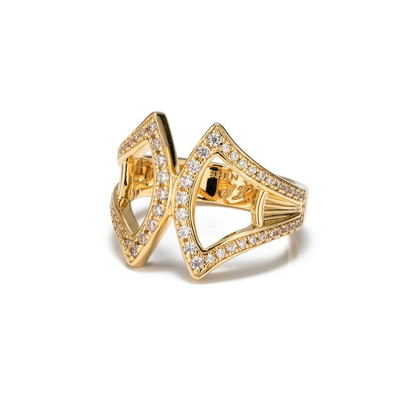 Scarf Ring  - Marvelous Fan Gold