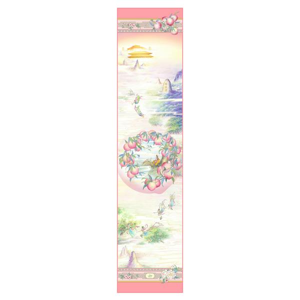 Long Silk Scarf - The Peaches of Immortality