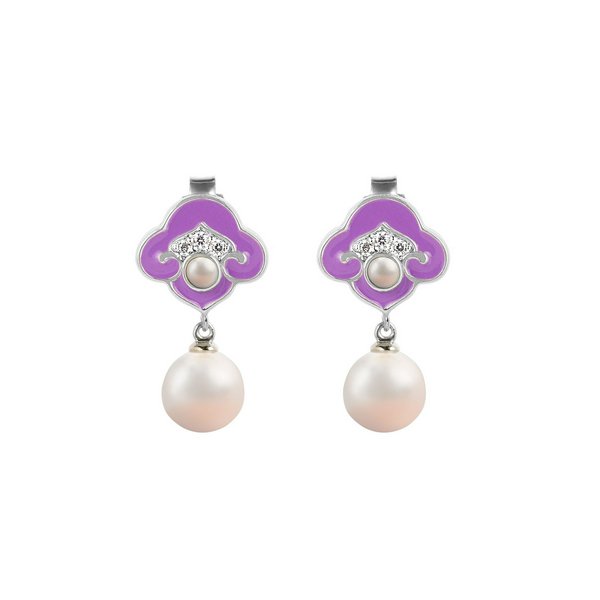 Earrings - Heavenly Cloud purple