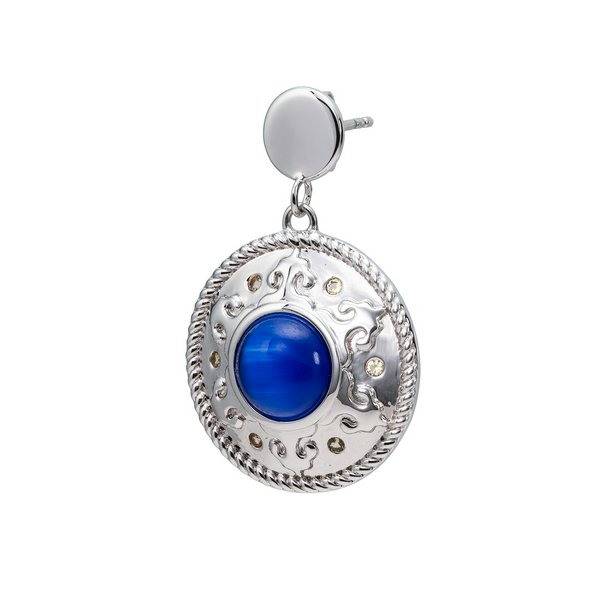 Earrings - Mongolian Celebration Blue